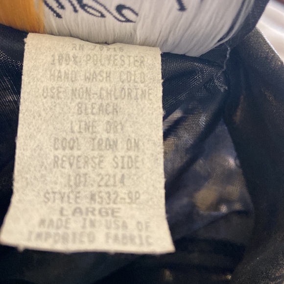 Vintage Silver Threads black and gold gothic   metallic silky button down shirt - Picture 4 of 10